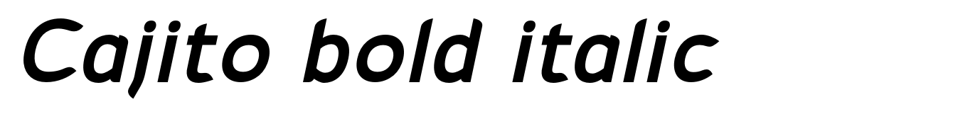 Cajito bold italic